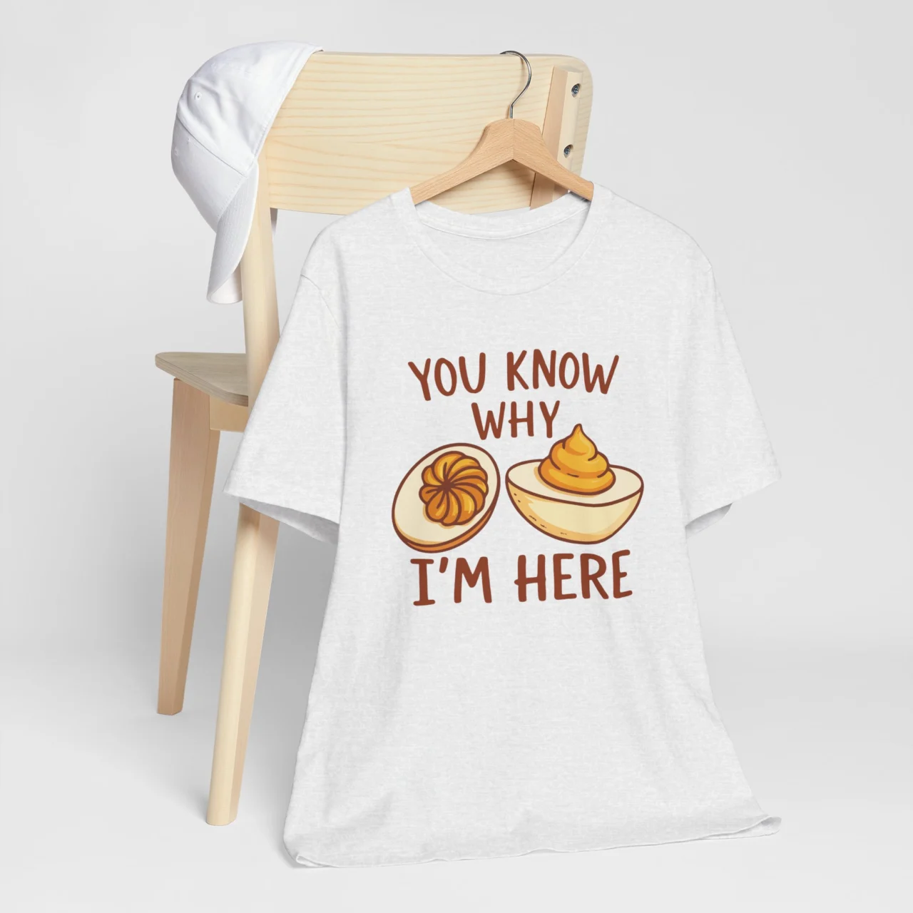 You Know Why I'm Here Deviled Egg Shirt - Funny Thanksgiving Foodie T-Shirt - Image 4