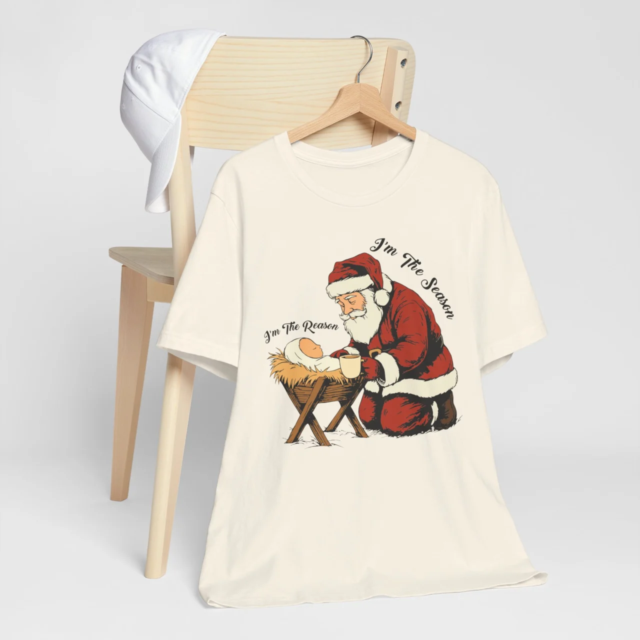I'm the Reason I'm the Season Shirt - Baby Jesus and Santa Shirt - Image 5