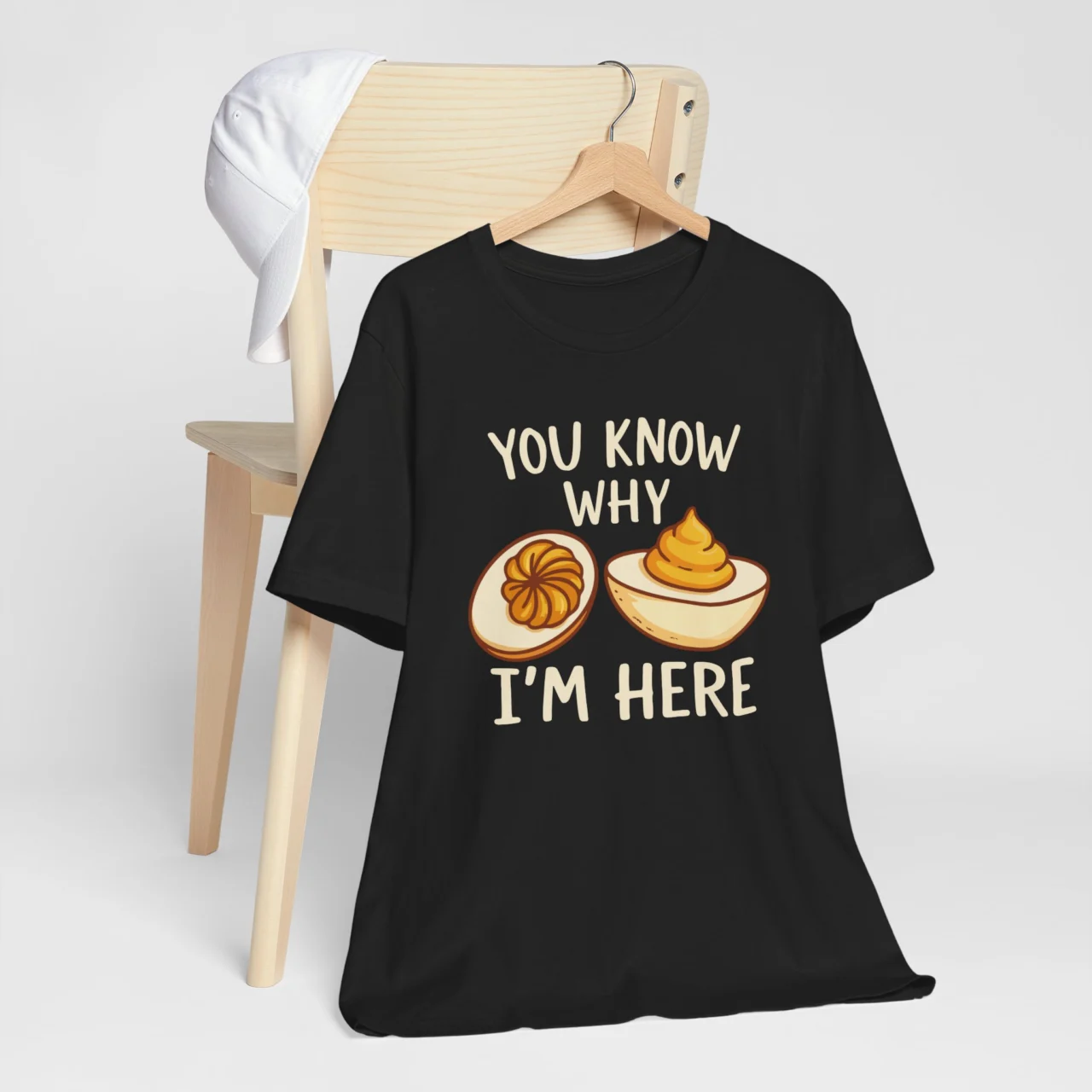 You Know Why I'm Here Deviled Egg Shirt - Funny Thanksgiving Foodie T-Shirt - Image 6
