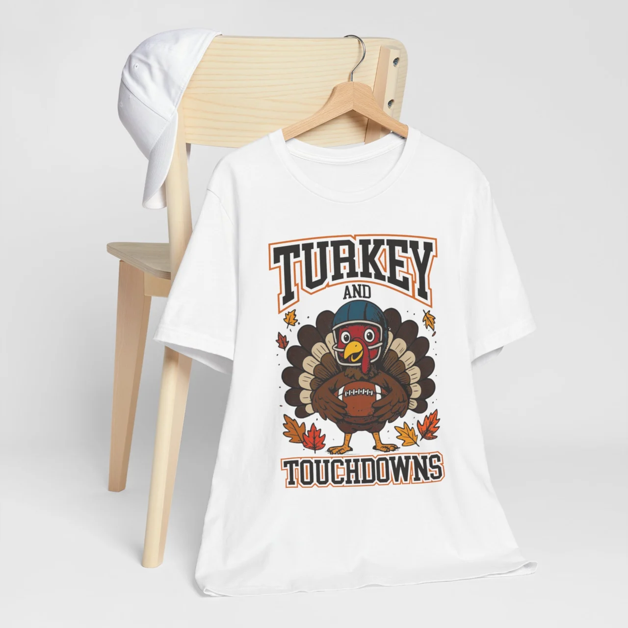 Turkey and Touchdowns Shirt - Funny Thanksgiving Football Tee - Image 3