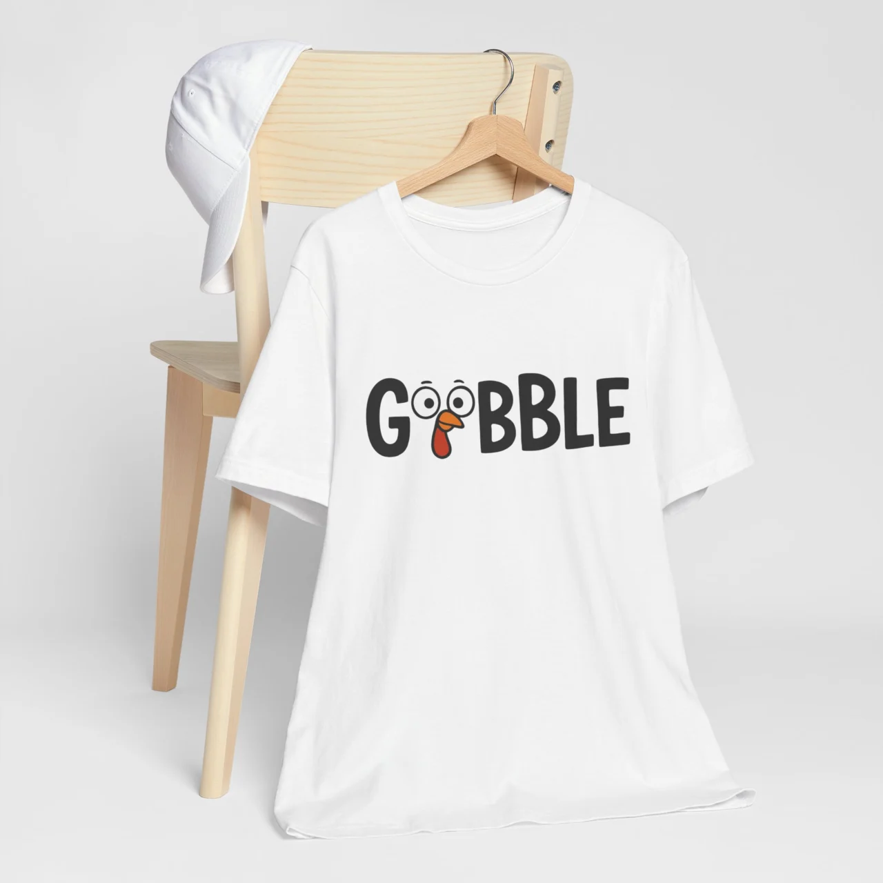 Funny Thanksgiving T-Shirt - Gobble Graphic Tee - Funny Turkey Face T-Shirt - Image 3