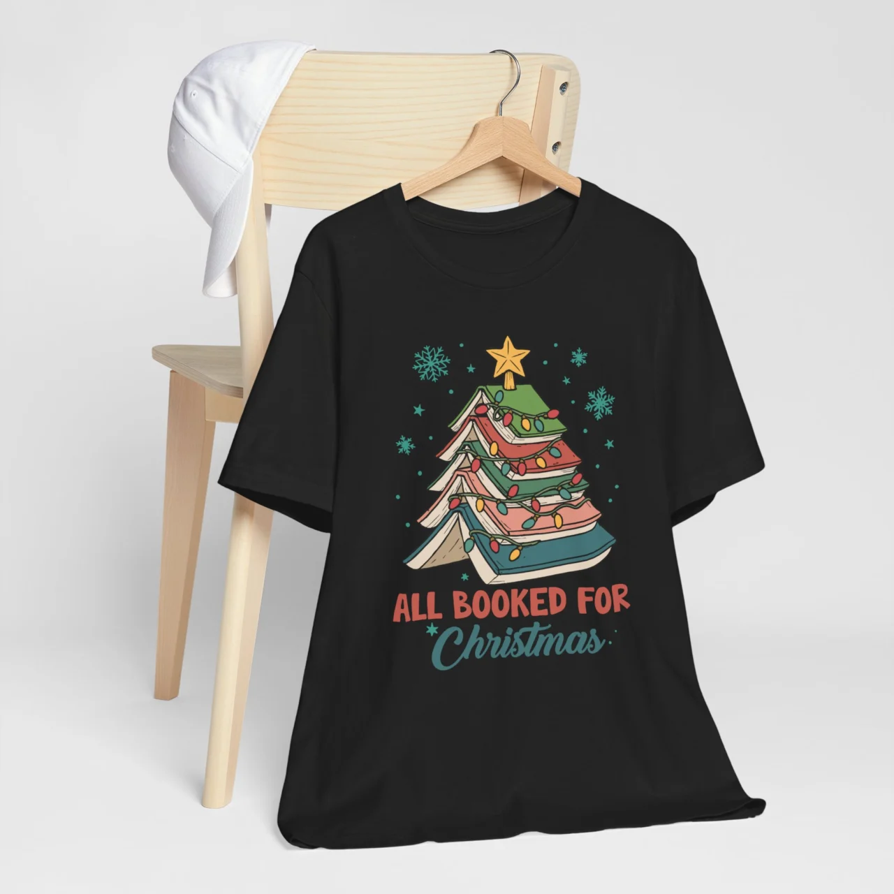 All Booked for Christmas Shirt - Funny Book Lover Holiday Tee - Image 5