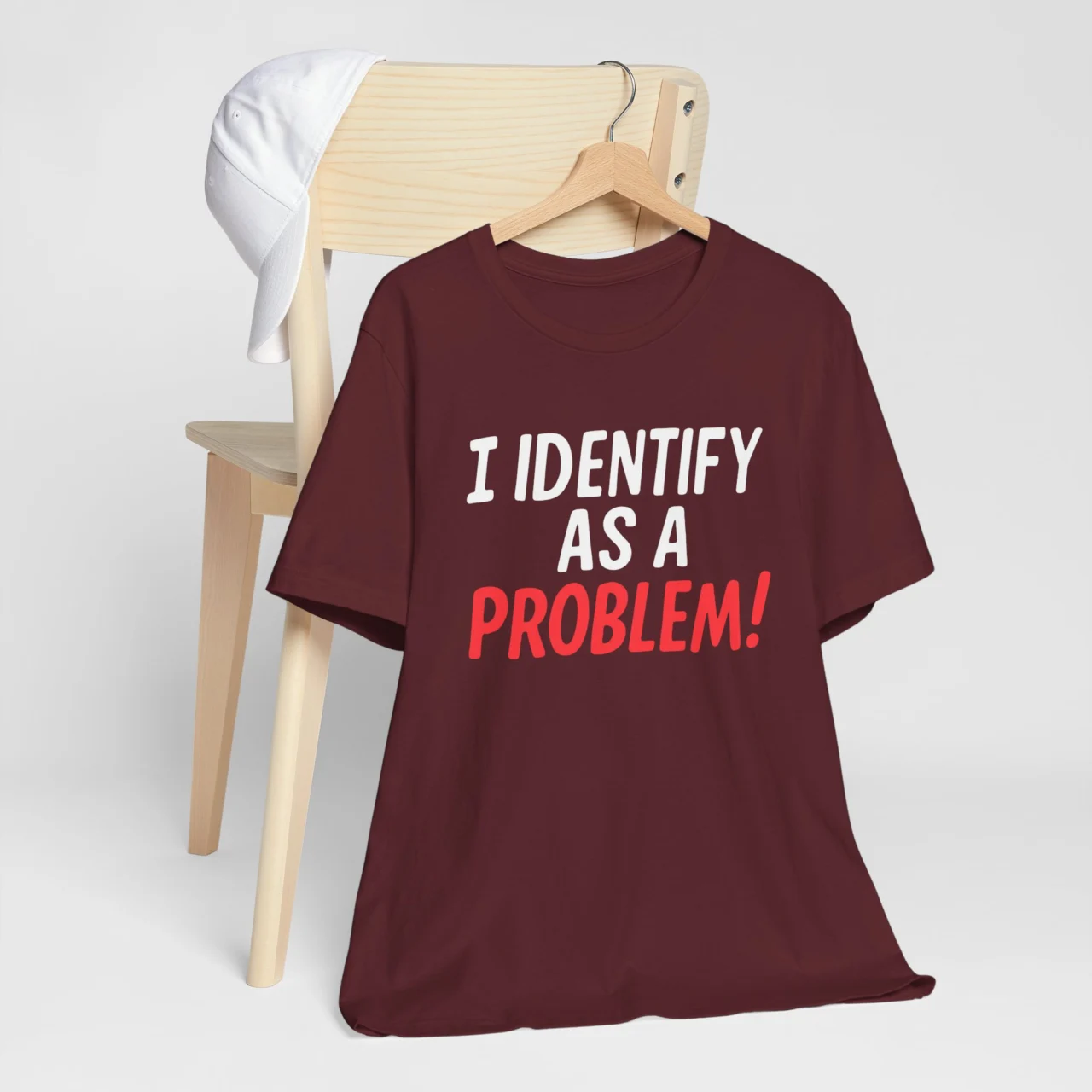 I Identify As A Problem Funny Sarcastic Graphic Tee - Bold Self-Aware Humor Shirt - Image 4