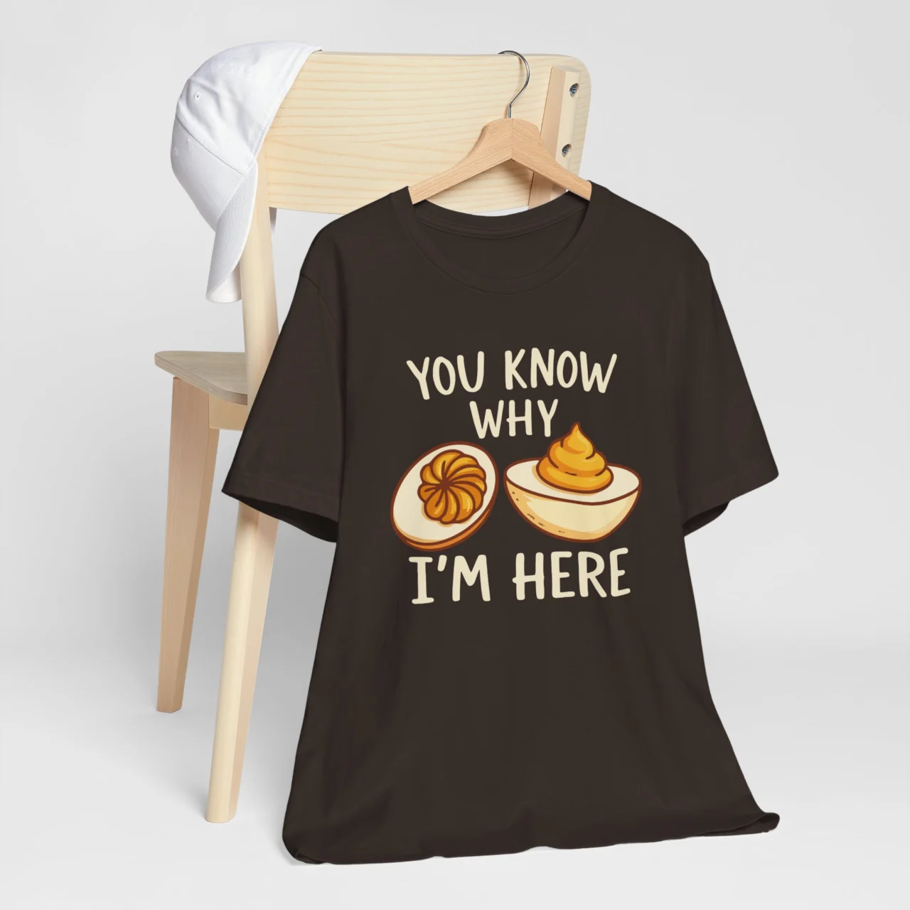 You Know Why I'm Here Deviled Egg Shirt - Funny Thanksgiving Foodie T-Shirt - Image 5