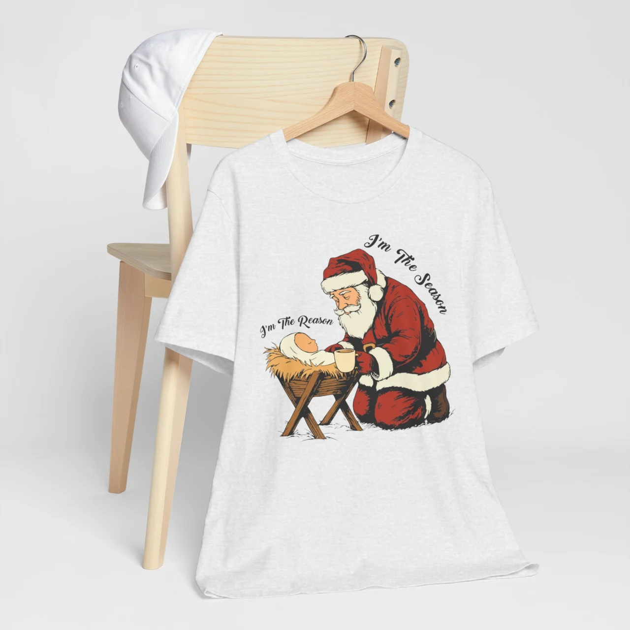 I'm the Reason I'm the Season Shirt - Baby Jesus and Santa Shirt - Image 4