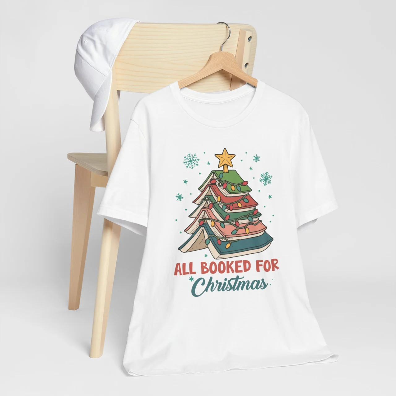 All Booked for Christmas Shirt - Funny Book Lover Holiday Tee - Image 3