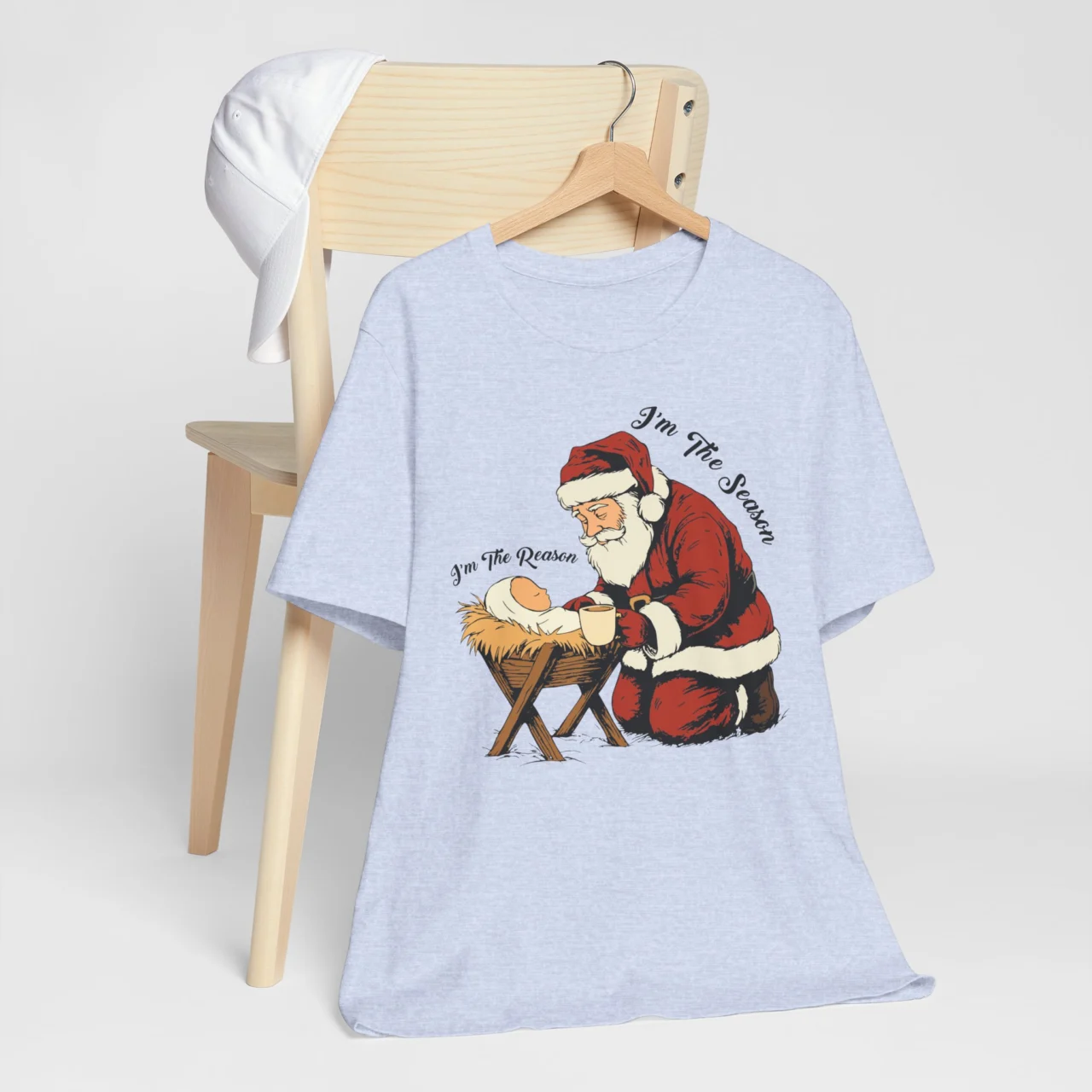 I'm the Reason I'm the Season Shirt - Baby Jesus and Santa Shirt - Image 7
