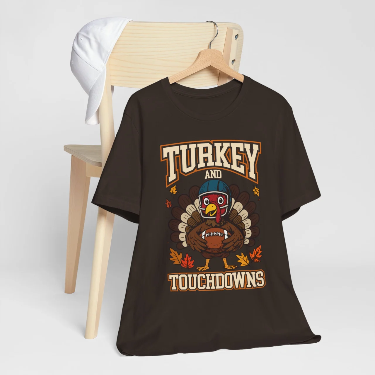 Turkey and Touchdowns Shirt - Funny Thanksgiving Football Tee - Image 5