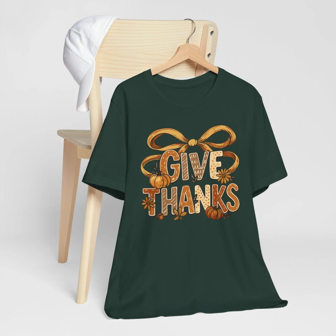 Give Thanks Shirt - Cozy Thanksgiving T-Shirt - Fall Gratitude Tee - Image 8