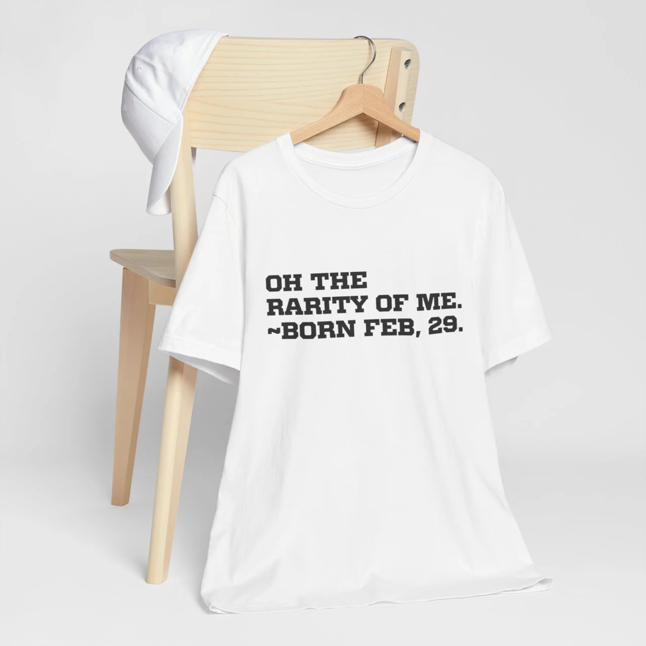 Oh The Rarity Of Me Born Feb 29 Funny Leap Year Birthday Graphic Tee - Rare Birthday Shirt - Image 3