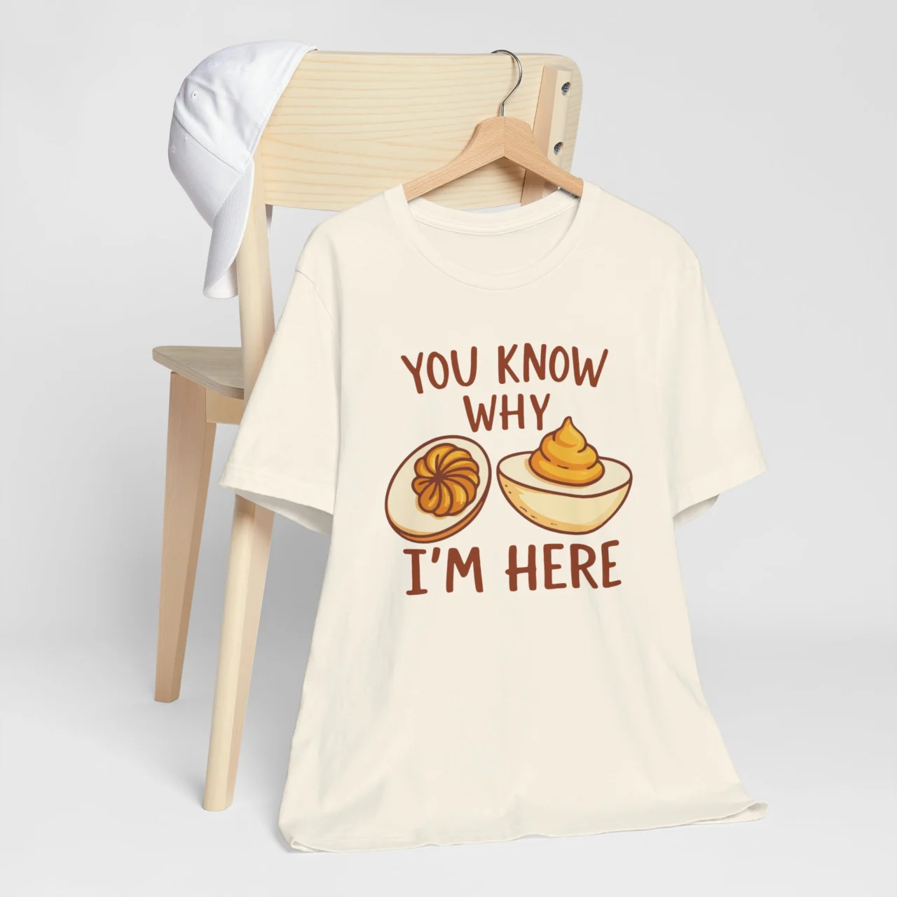 You Know Why I'm Here Deviled Egg Shirt - Funny Thanksgiving Foodie T-Shirt - Image 7