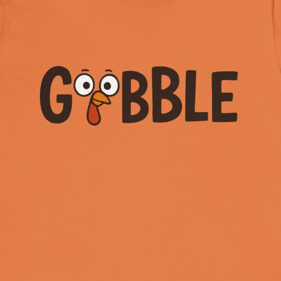 Funny Thanksgiving T-Shirt - Gobble Graphic Tee - Funny Turkey Face T-Shirt - Design Idea Inspiration