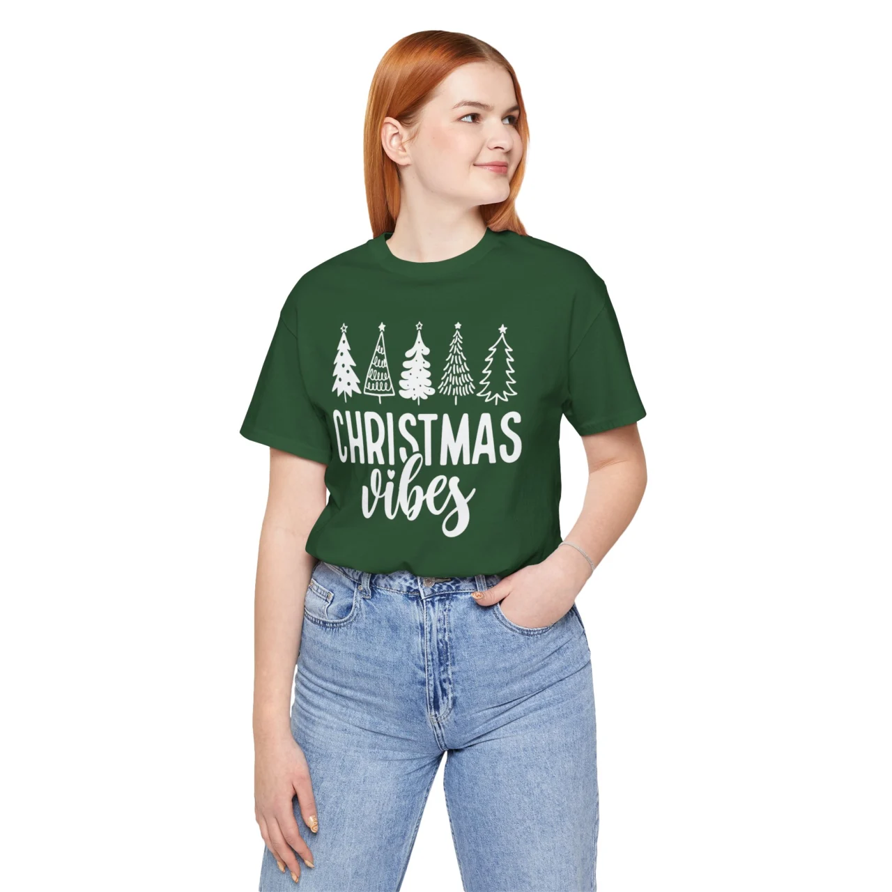 Christmas Vibes Shirt - Cozy Minimalist Festive Holiday T-Shirt mens Womens Unisex Soft Crewneck Graphic Top Shirt