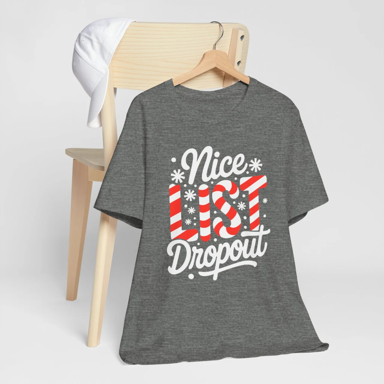Funny Sarcastic Christmas Naughty Tee - Nice List Dropout Shirt - Image 3