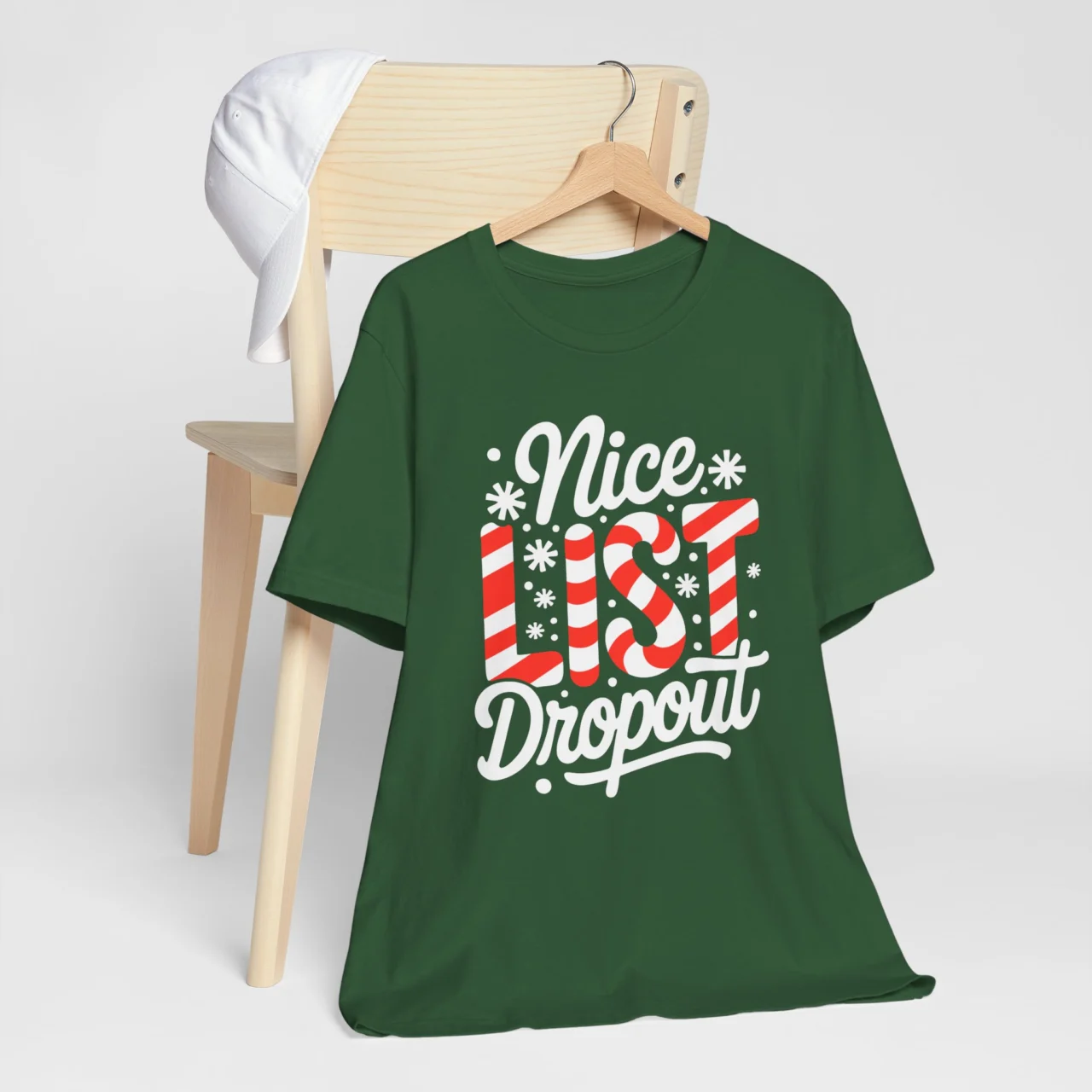 Funny Sarcastic Christmas Naughty Tee - Nice List Dropout Shirt - Image 5