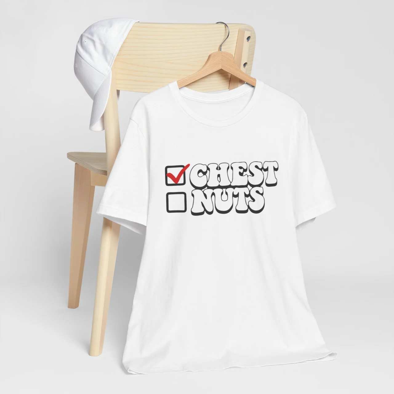 Funny Adult Christmas Tee for Her - Chest Nuts Women's Shirt - Image 3