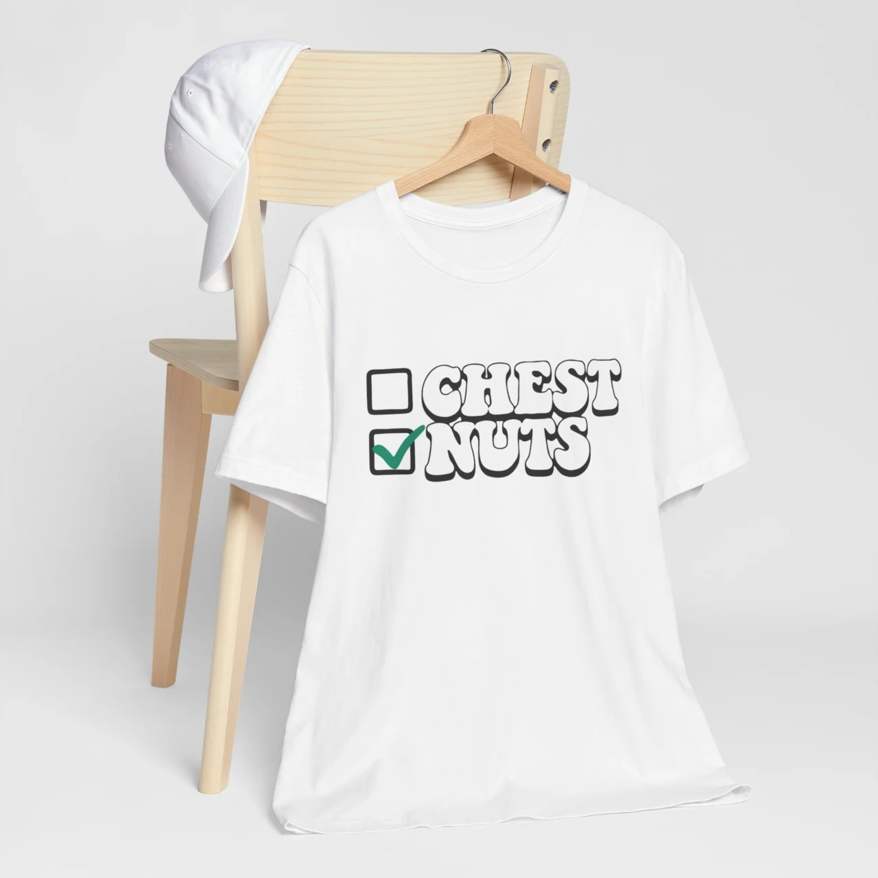 Funny Adult Naughty Christmas Tee for him - Chest Nuts Men's Shirt - Image 3