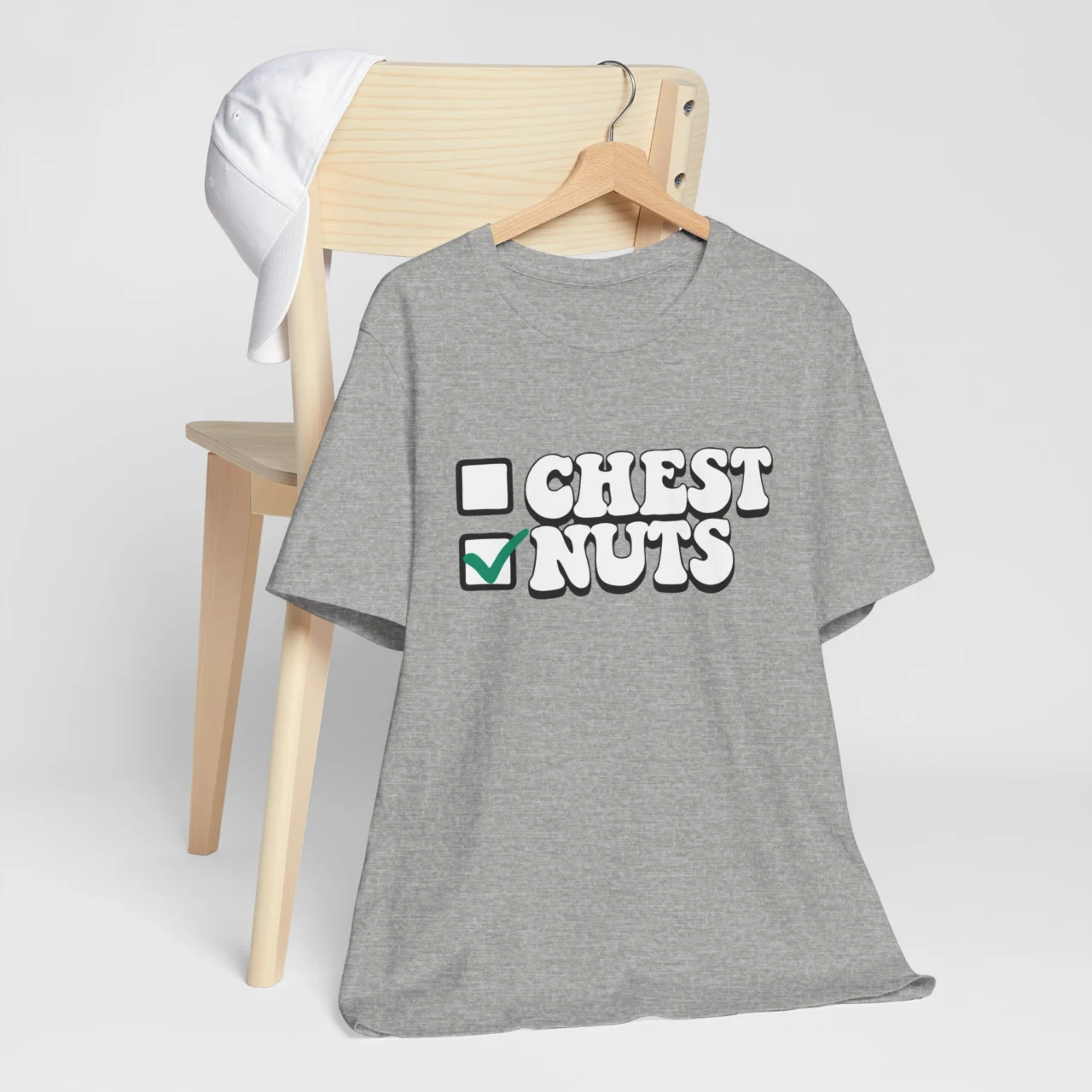 Funny Adult Naughty Christmas Tee for him - Chest Nuts Men's Shirt - Image 5
