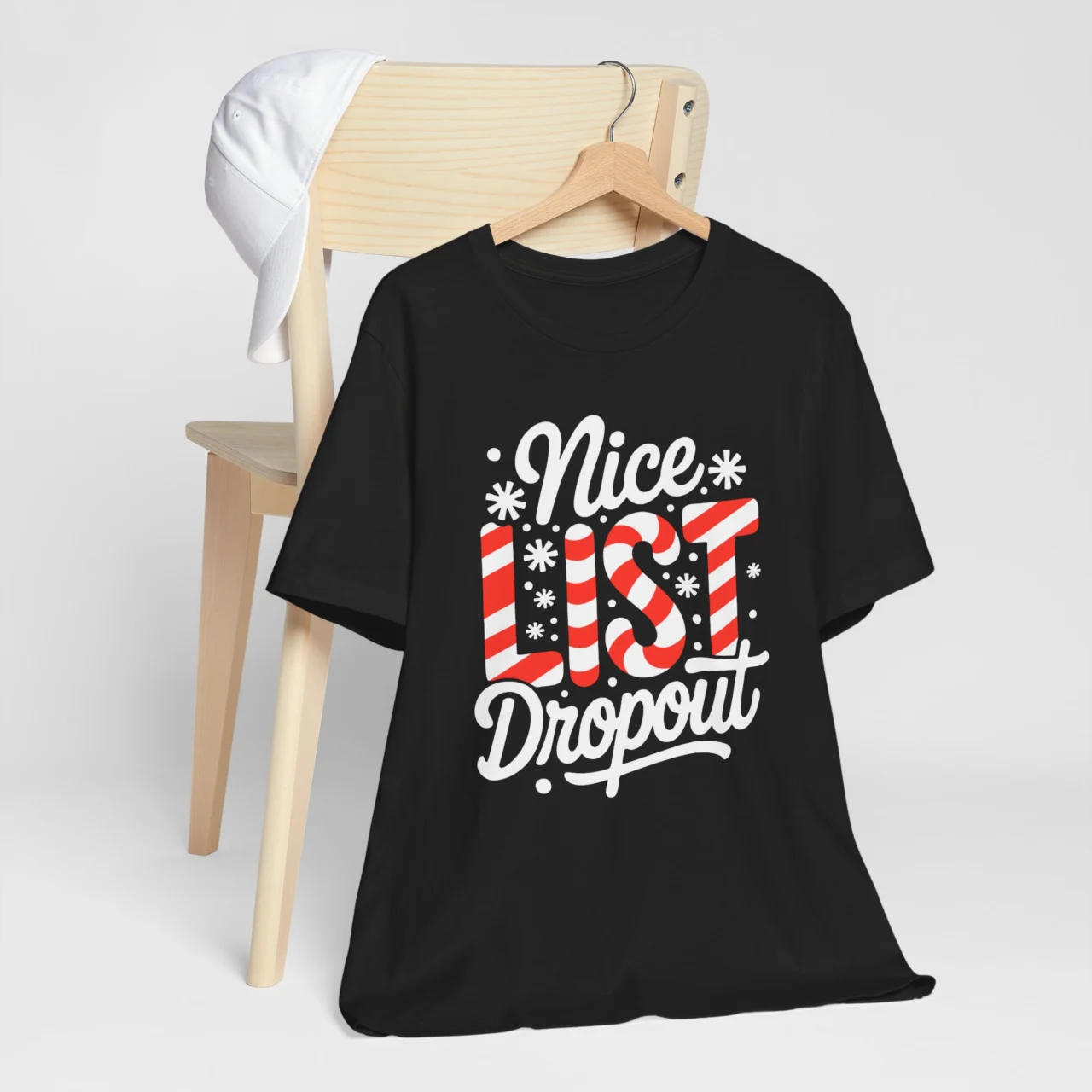 Funny Sarcastic Christmas Naughty Tee - Nice List Dropout Shirt - Image 4