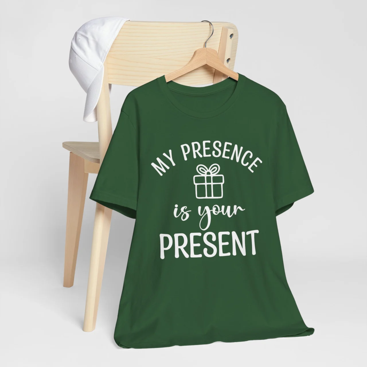 Funny Sarcastic Christmas Tee - My Presence Is Your Present Shirt - Image 4