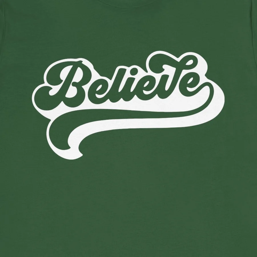 Believe Christmas Shirt - Classic Festive Wholesome Holiday Tee Design Idea Inspiration