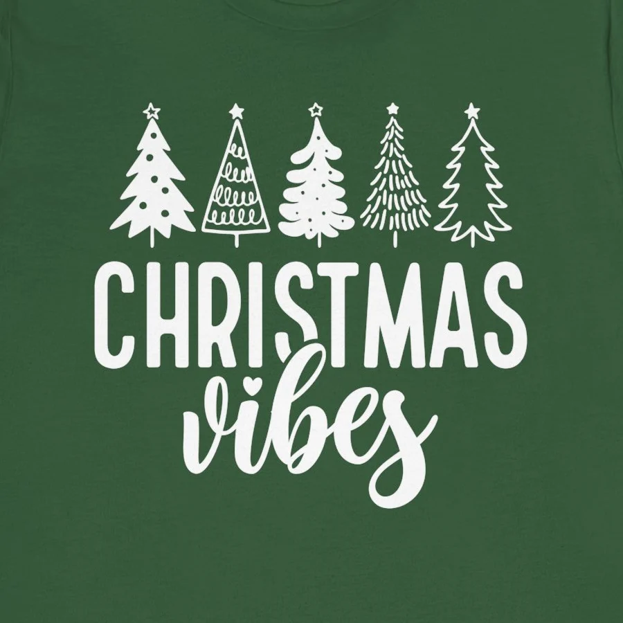 Christmas Vibes Shirt - Cozy Minimalist Festive Holiday T-Shirt - Image 8