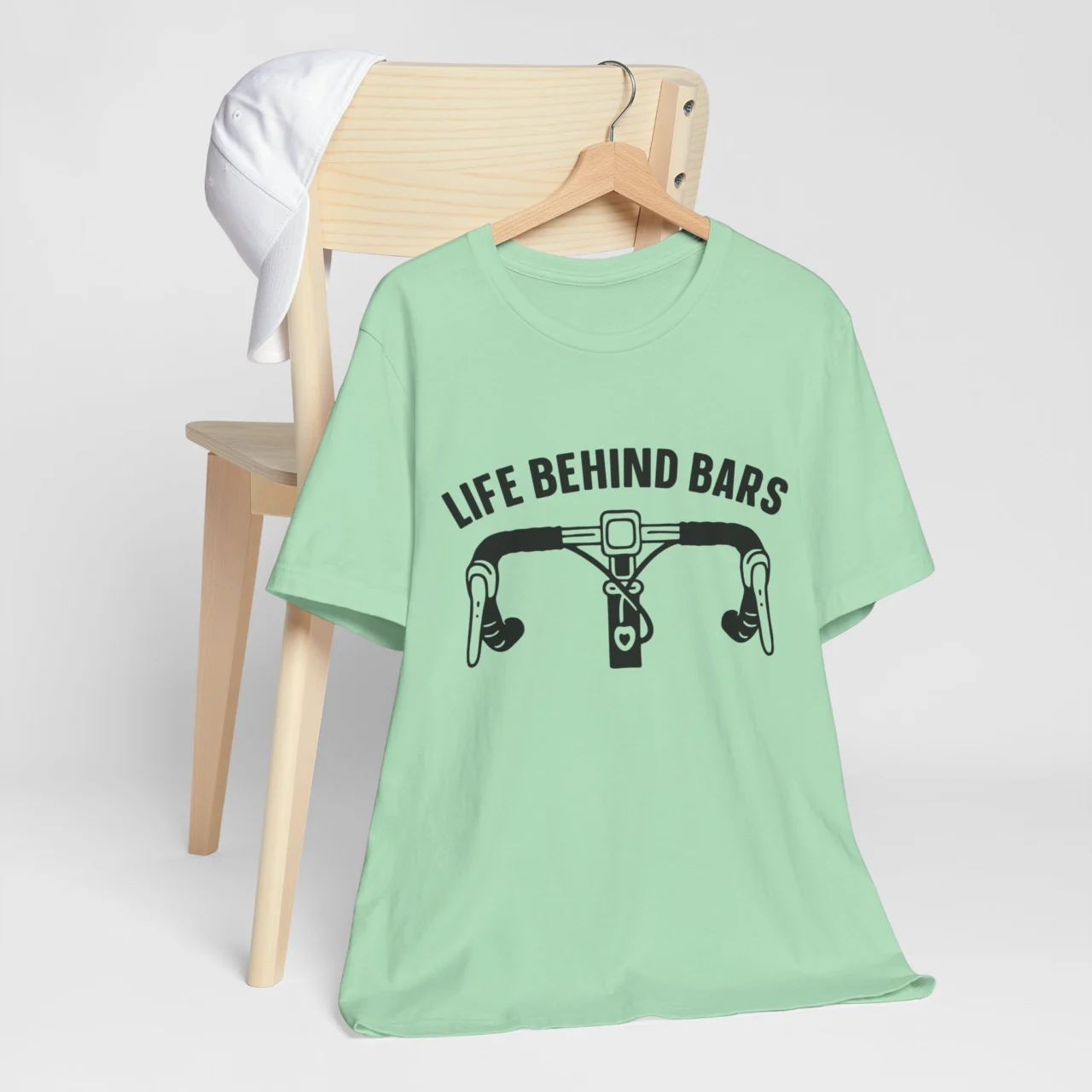 Life Behind Bars Funny Cycling Graphic Tee - Road Bike Cycling Handlebar Graphic Tee - Image 7