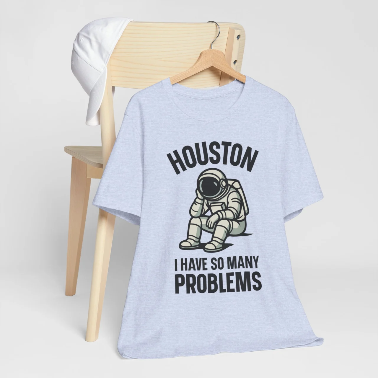 Houston I Have So Many Problems Funny Astronaut Graphic Tee - Funny Space T-Shirt - Image 5