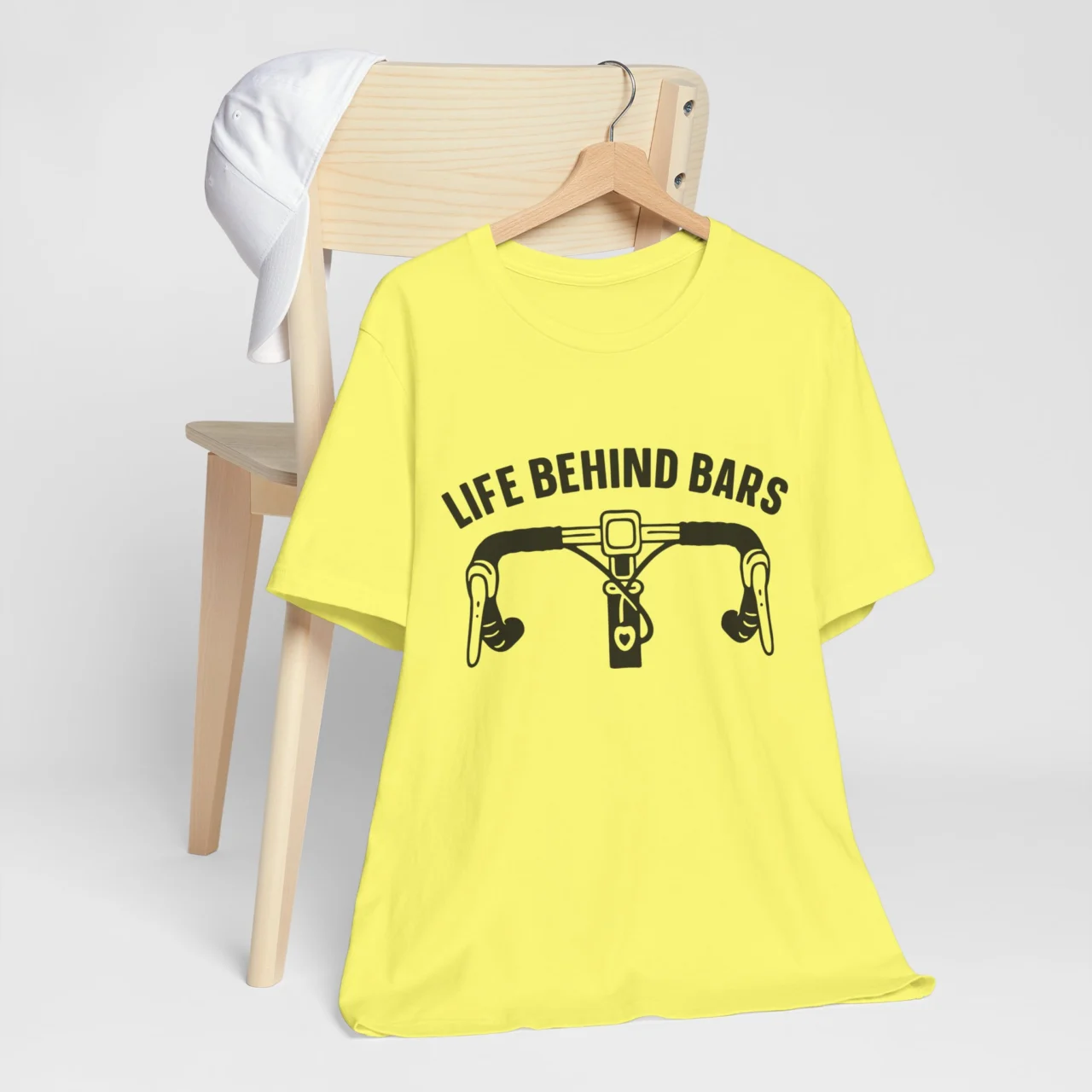 Life Behind Bars Funny Cycling Graphic Tee - Road Bike Cycling Handlebar Graphic Tee - Image 6