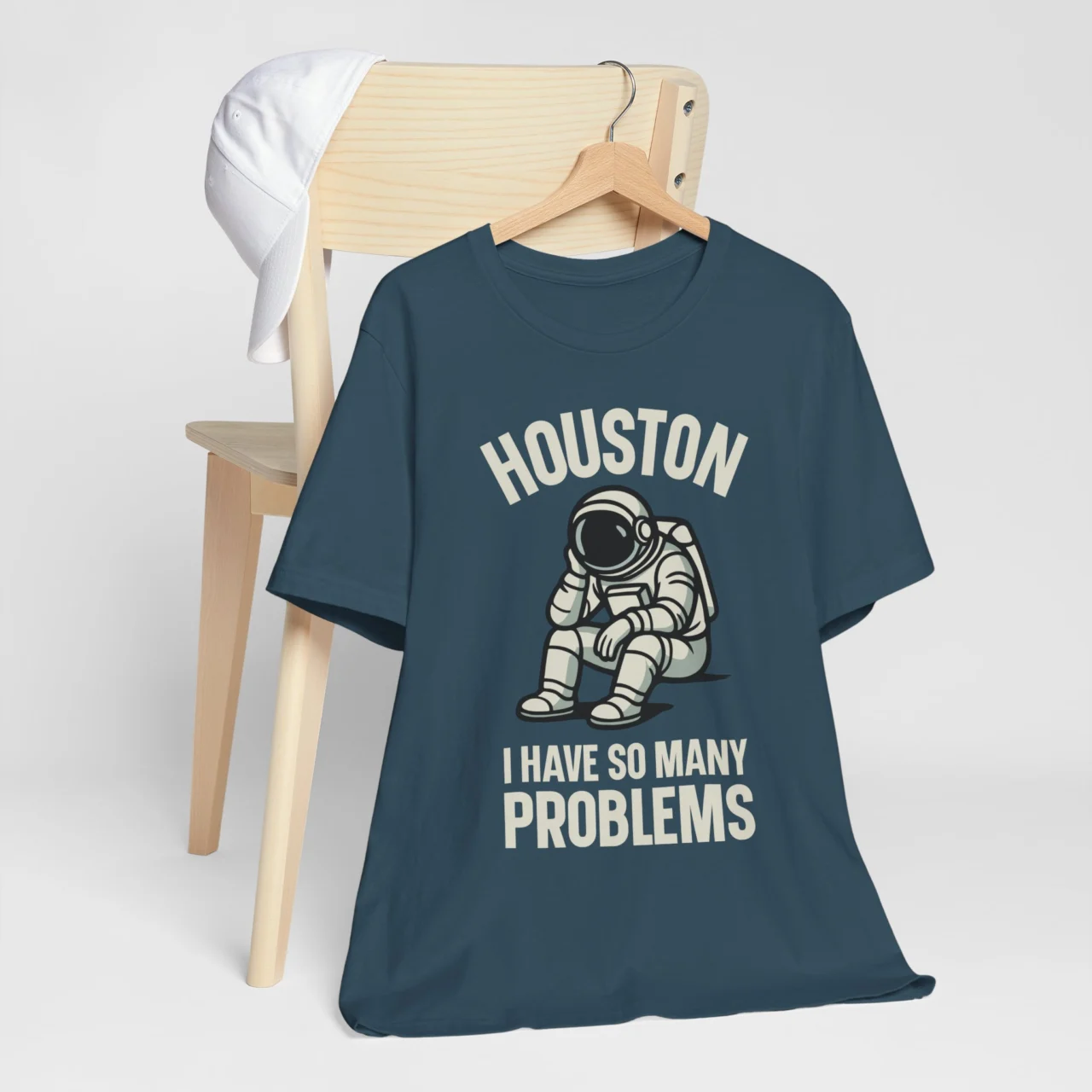 Houston I Have So Many Problems Funny Astronaut Graphic Tee - Funny Space T-Shirt - Image 8