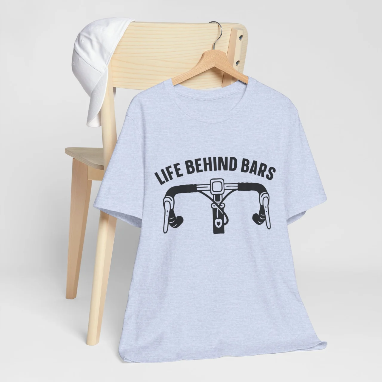 Life Behind Bars Funny Cycling Graphic Tee - Road Bike Cycling Handlebar Graphic Tee - Image 8