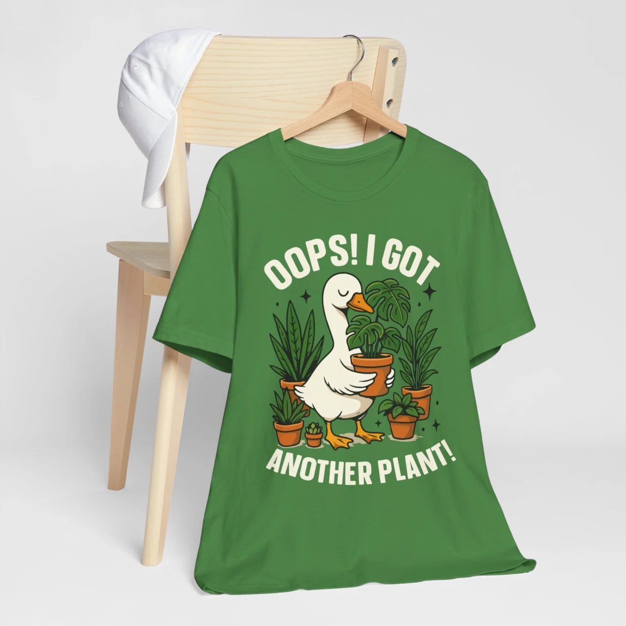 Plant Lover T‑Shirt - Oops! I Got Another Plant! Cute Goose & Potted Plants Tee - Image 7