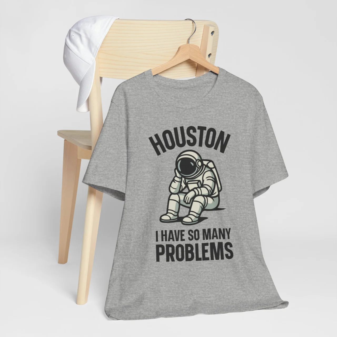 Houston I Have So Many Problems Funny Astronaut Graphic Tee - Funny Space T-Shirt - Image 6