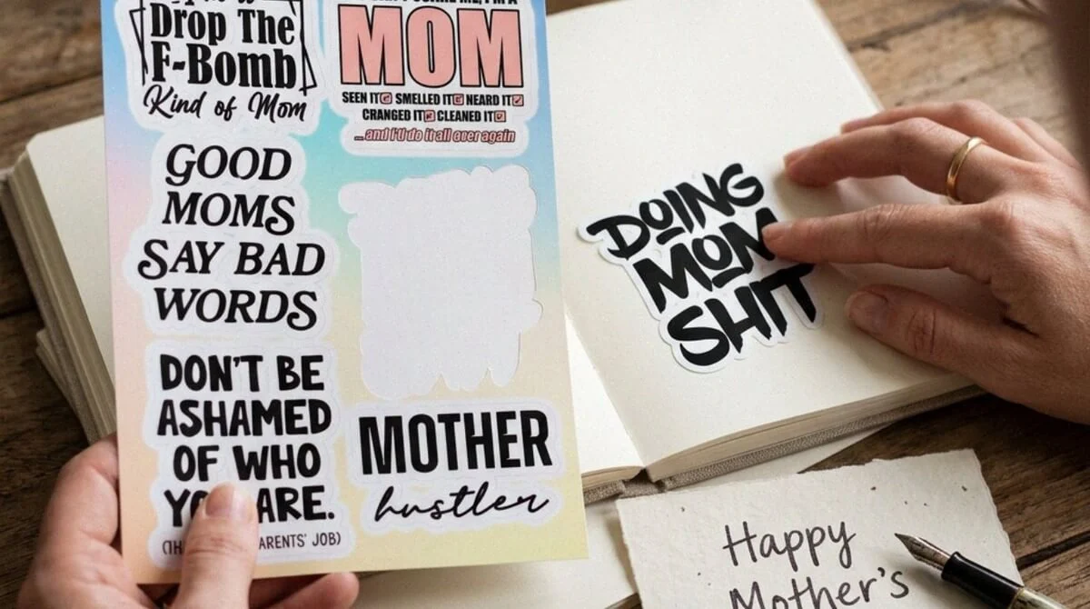 teeslanding mothers day mom sticker sheet gift journal